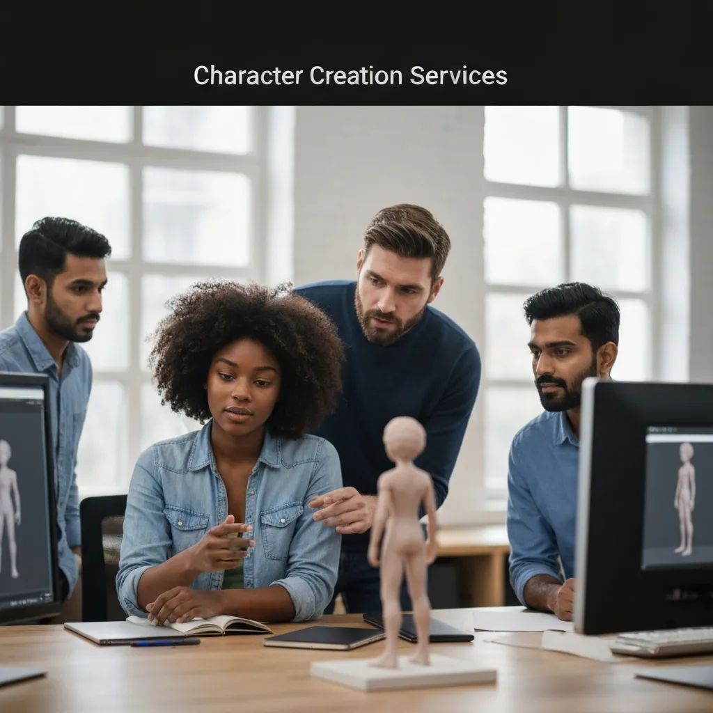 Digital character creation workspace