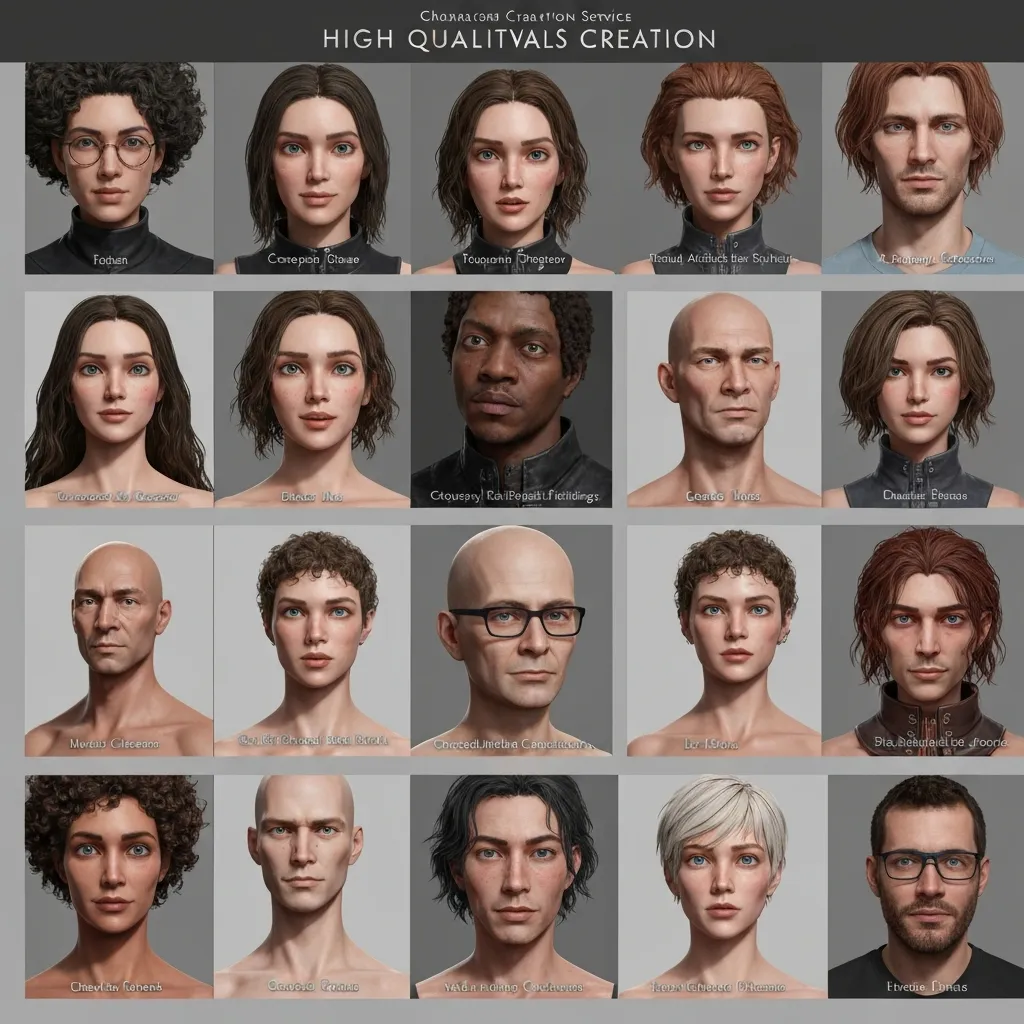 Character creation products showcase